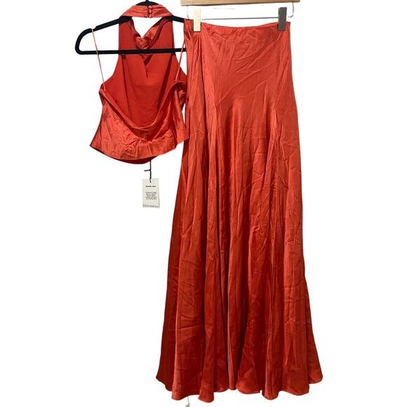 New Reformation Sera Silk Two Piece Set - Picture 3 of 6